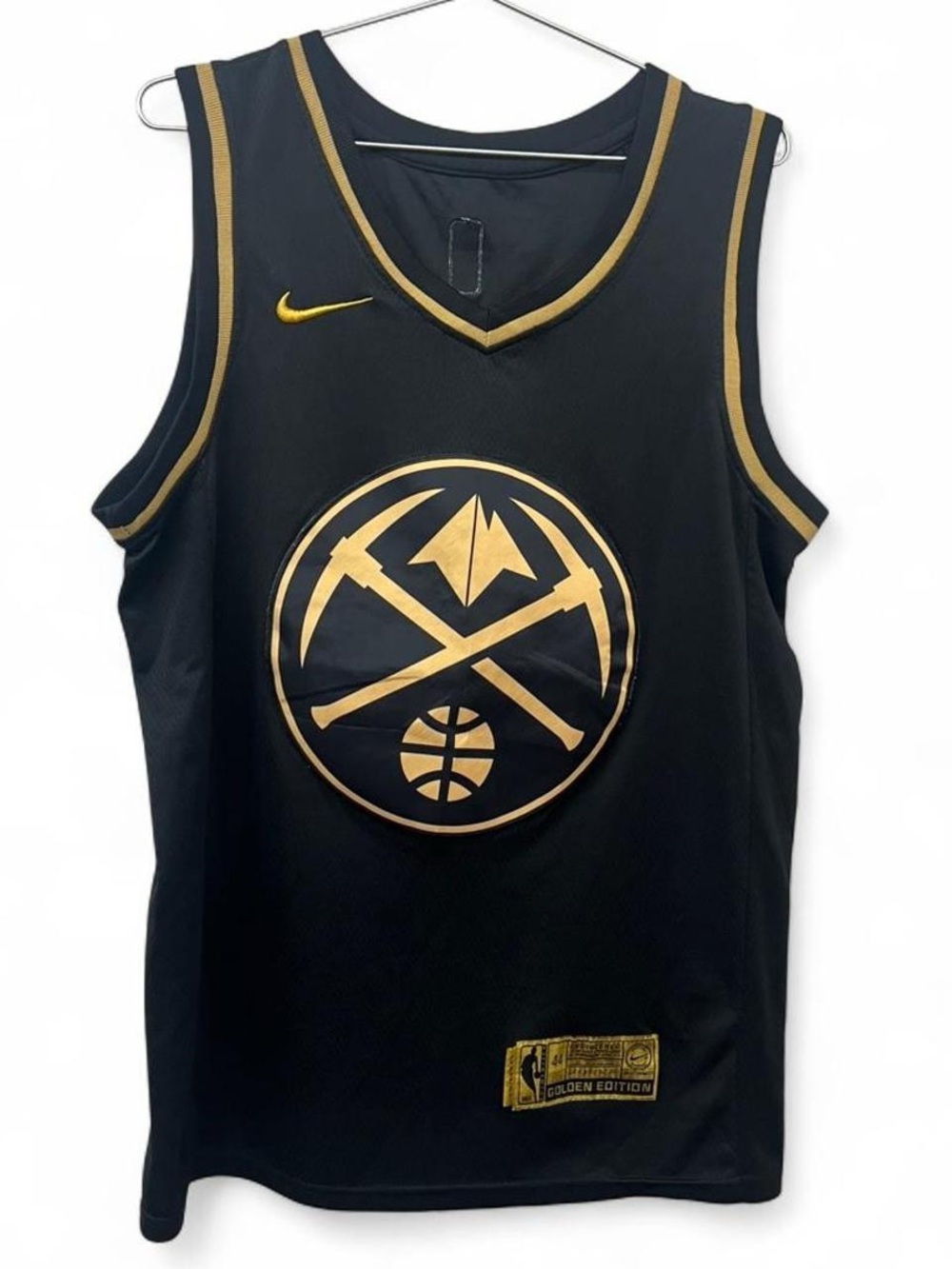 Mens Nike Denver Nuggets Nicola Jokic Golden Edition Jersey size 44
